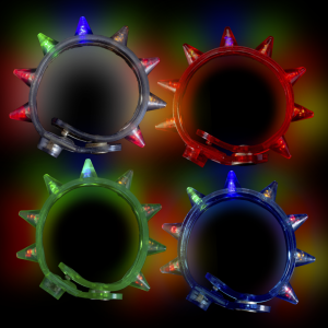 LED Flashing Spike Bracelets