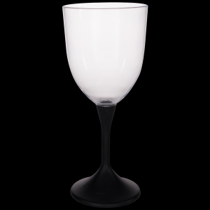 LED Light Up Wine Glass Black Stem - 10 oz.