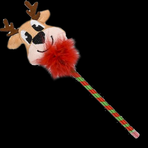 10" Plush Holiday Reindeer Pen