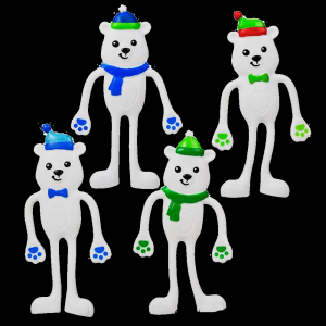 4.5" Bendable Polar Bear- Assorted