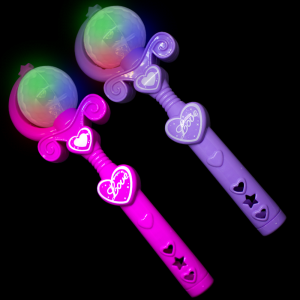 9" Light-Up Spinning Princess Wands