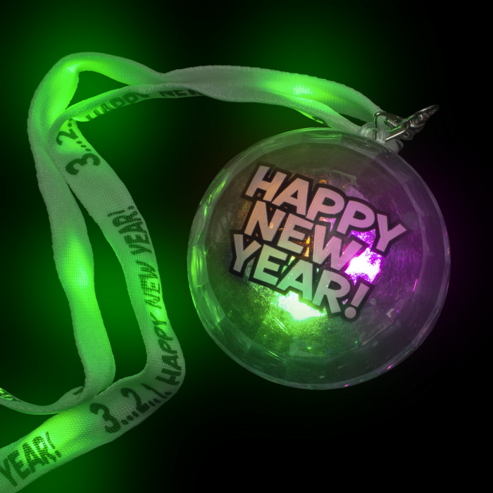 32.5" Light-Up Happy New Year Lanyard