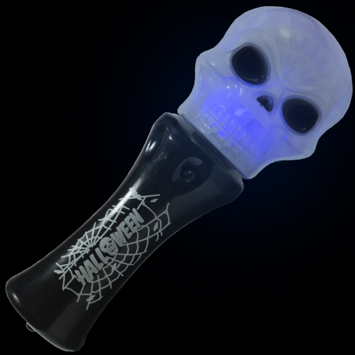 LED Light-Up Spooky Halloween Skull Wand