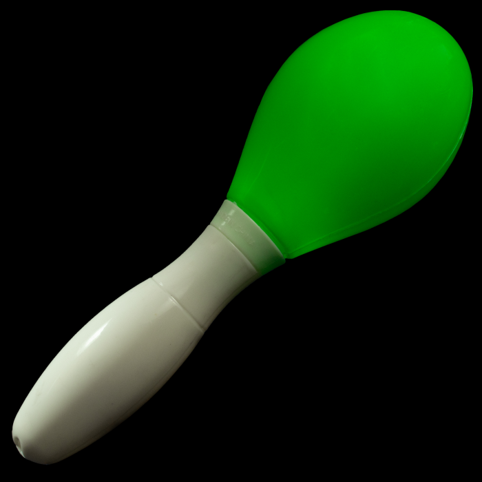 LED Light Up Maraca Supreme - Green 7 Inch