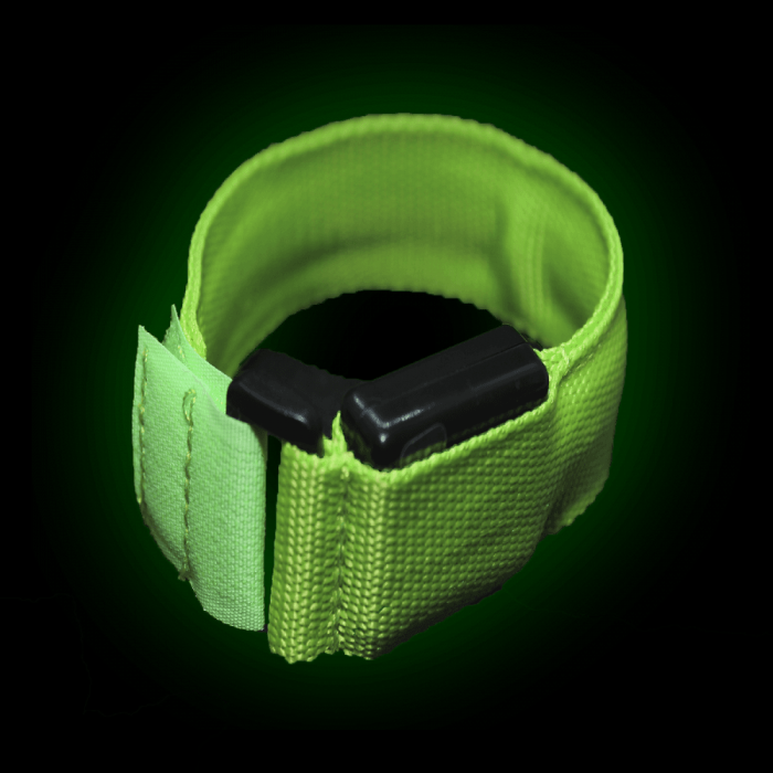 9.5" LED Fabric Bracelet- Green