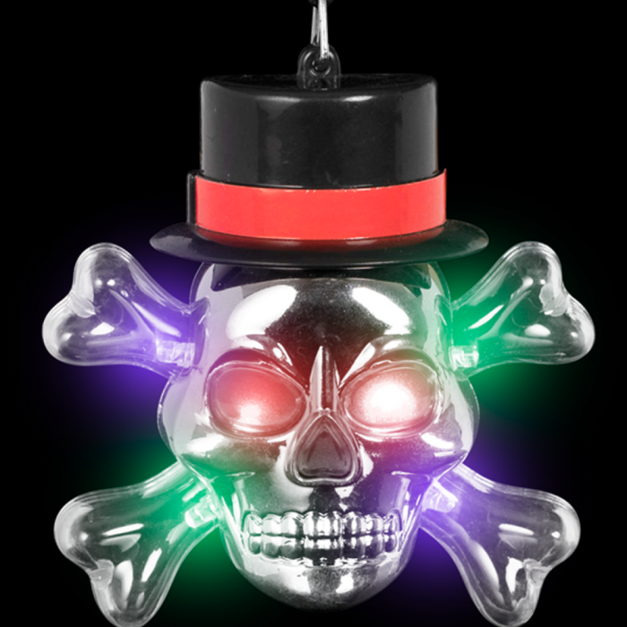 LED Flashing Skull Necklace