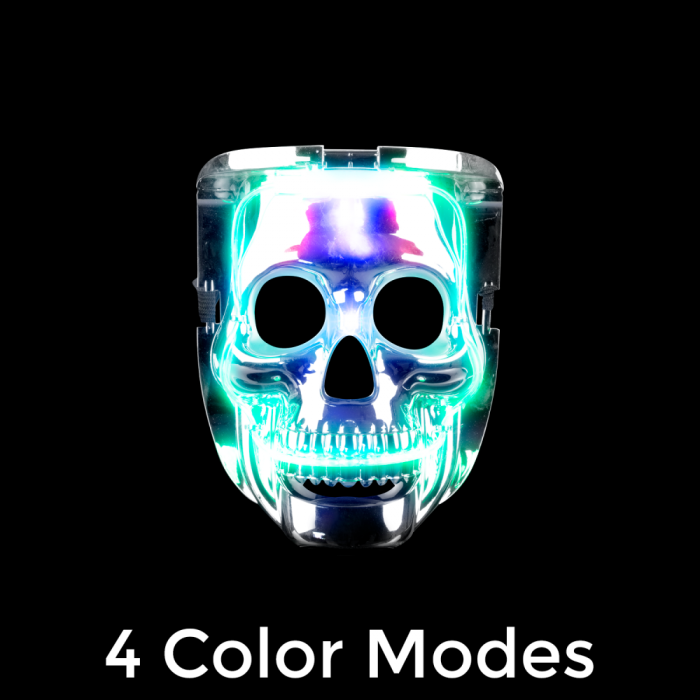 LED Light Up Halloween Skull Mask