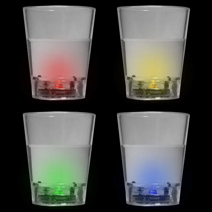 LED Light Up Liquid Activated Shot Glasses