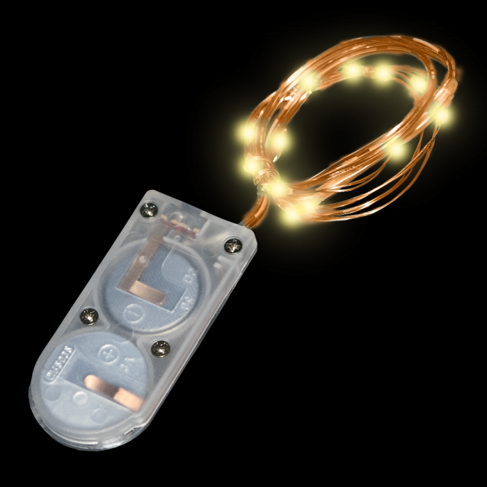 20 Inch Copper Wire Fairy Lights - Warm White Flashing Light