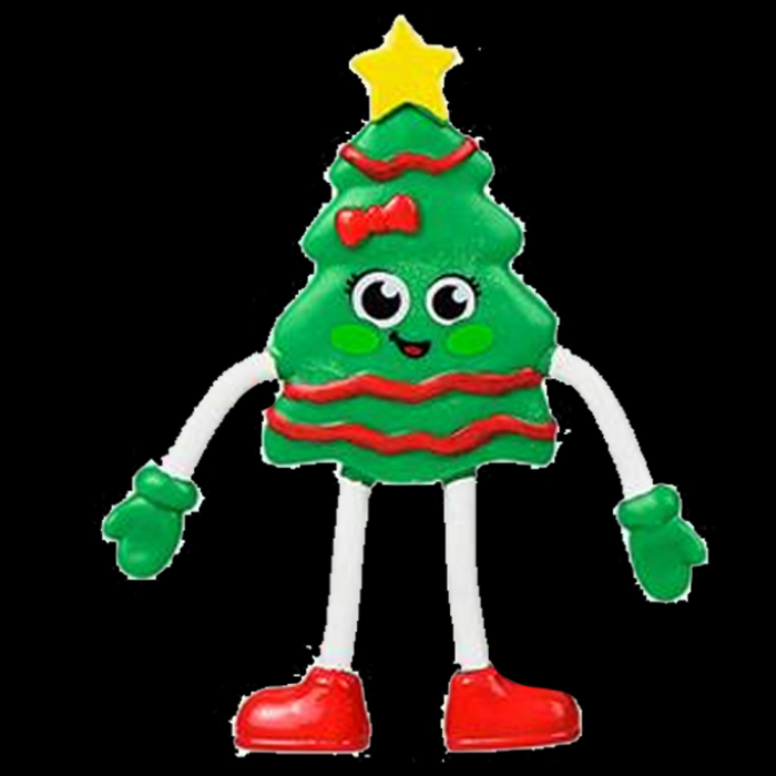 4.5" Bendable Christmas Tree- Red Feet