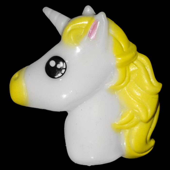 1" Light-Up Unicorn Rings- Yellow