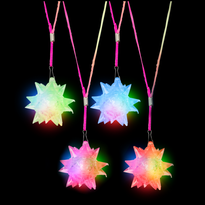 3" Light-Up Crystal Star Necklace