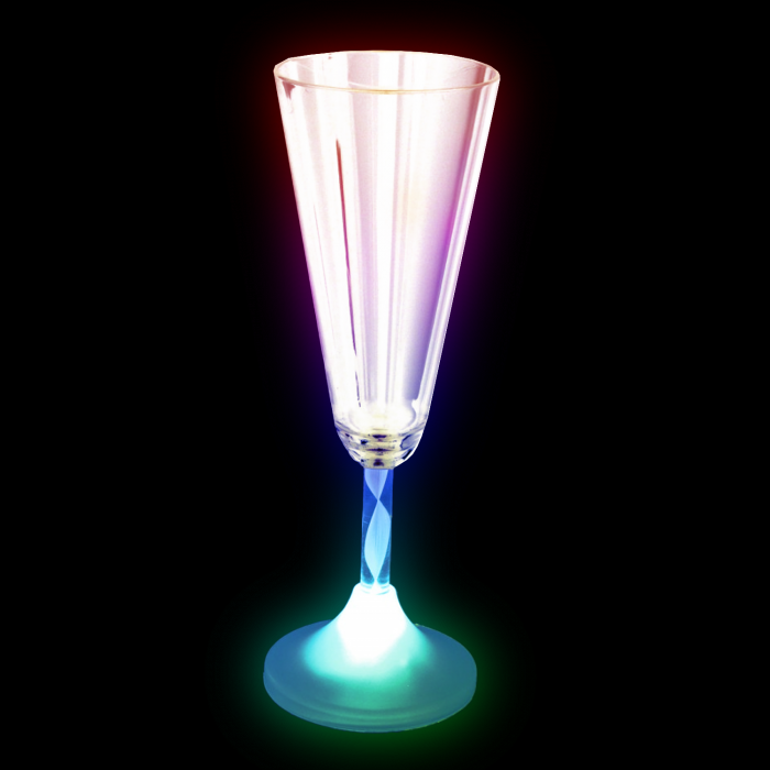 LED Flashing 16oz Hurricane Glass