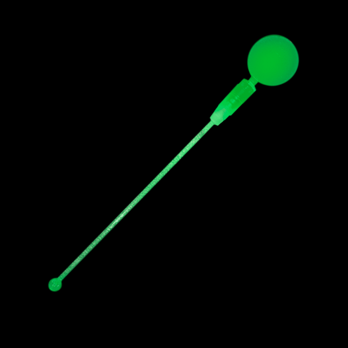 LED Light Up Circle Cocktail Stirrers - Green