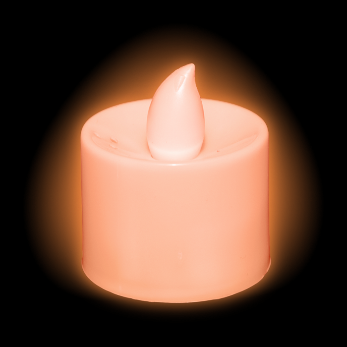 Light Up Tea Light LED Candles- Orange