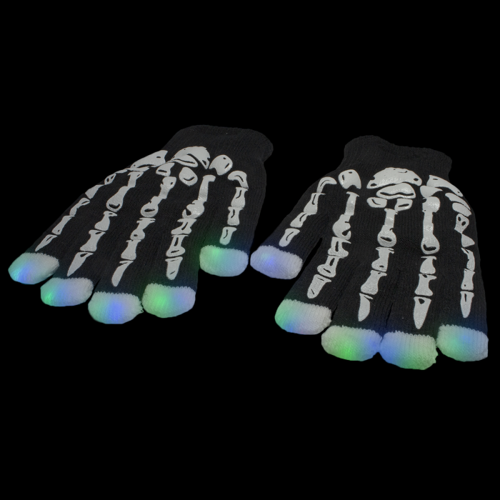 LED Light Up Skeleton Gloves