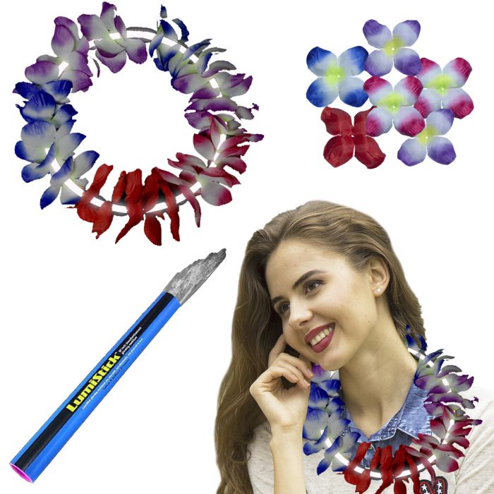 22 Inch Glow Leis - White