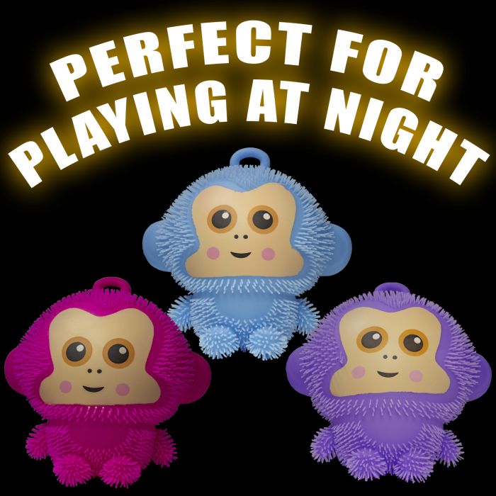 8" Light-Up Puffer Monkey