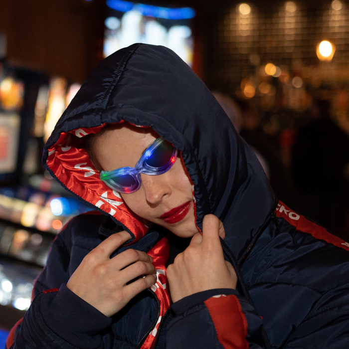 LED Flashing Eyeglasses - Clear