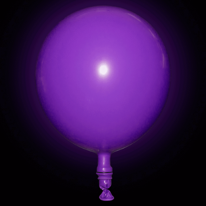 LED Light Up 14 Inch Blinky Balloons - White Purple
