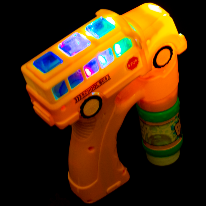 Light And Sound School Bus Bubble Blasters
