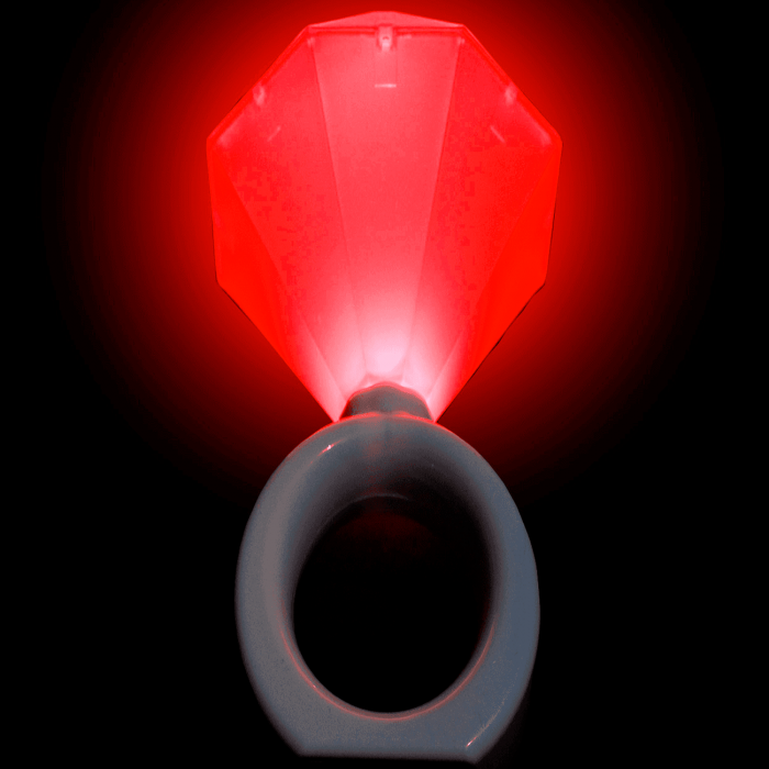 8" LED Diamond Ring Light- Red