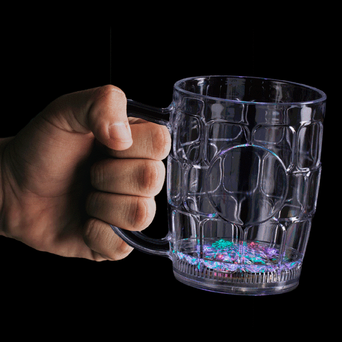LED Flashing 16oz Beer Mug