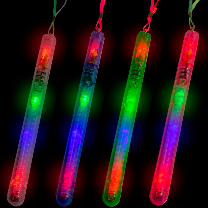 8" Light-Up Flashing Rainbow Wands
