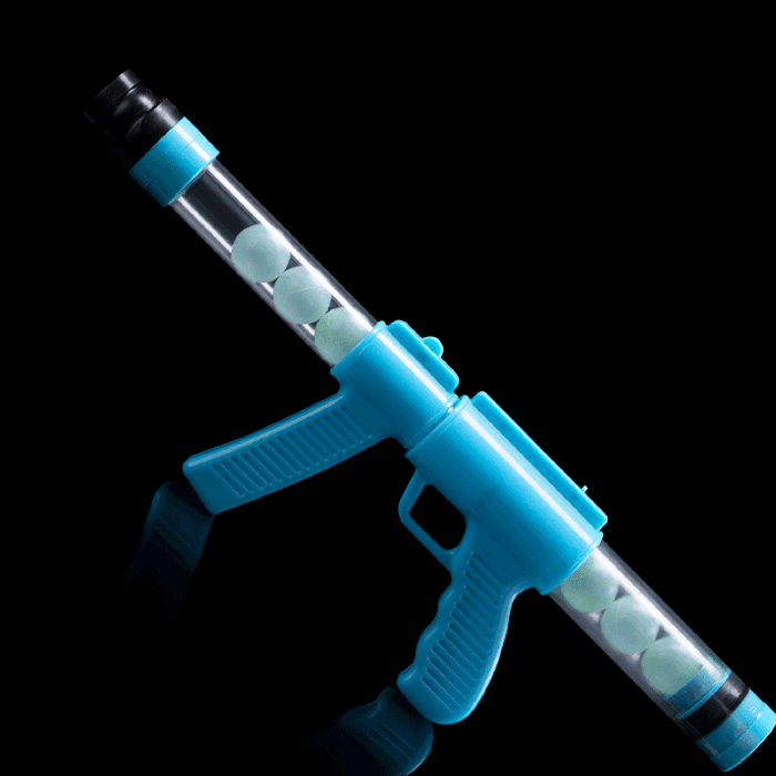 19'' Glow In The Dark Moon Blaster Gun, Blue