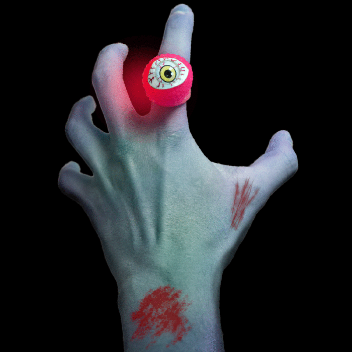 LED Flashing Eyeball Ring -Orange