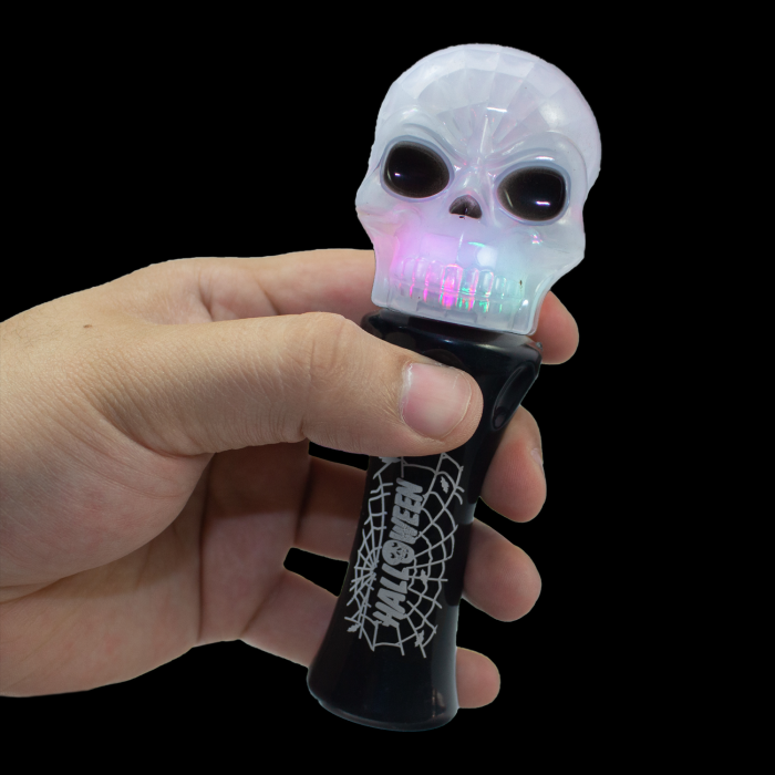 LED Light-Up Spooky Halloween Skull Wand