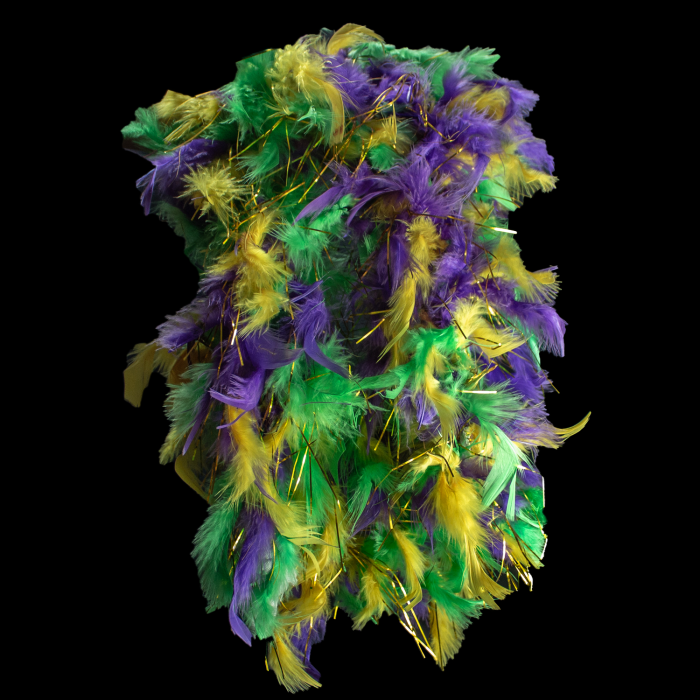 6' Mardi Gras Boa with Gold Tinsel