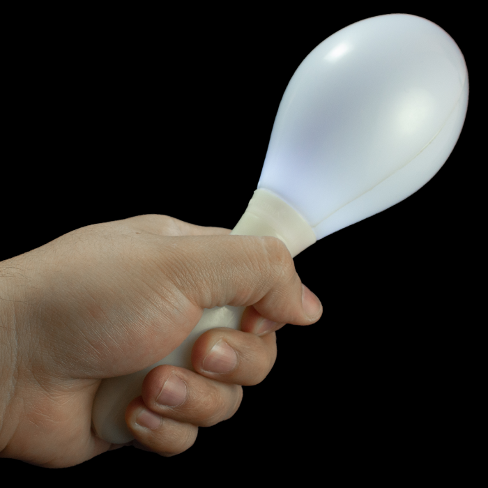 LED Light Up Maraca Supreme - White 7 Inch