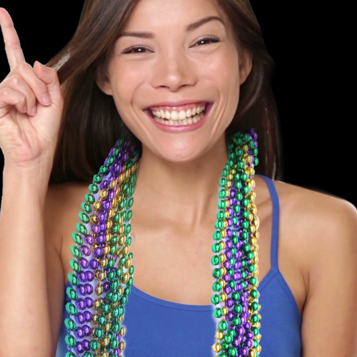 33" Mardi Gras Beads (12pcs/pack)