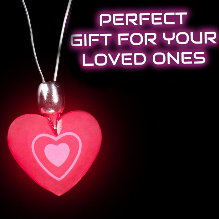 14" Flashing Heart Necklace