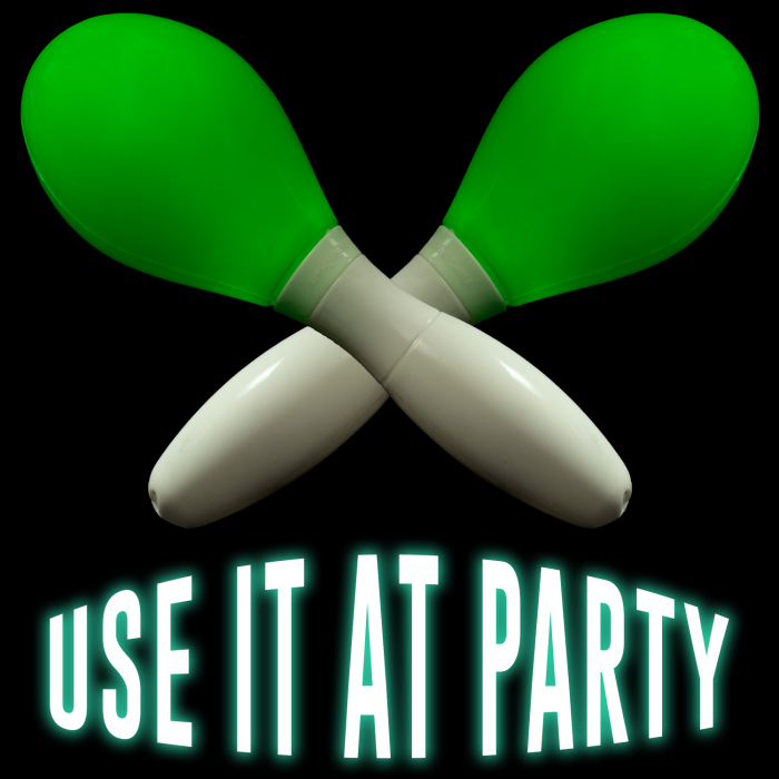 LED Light Up Maraca Supreme - Green 7 Inch
