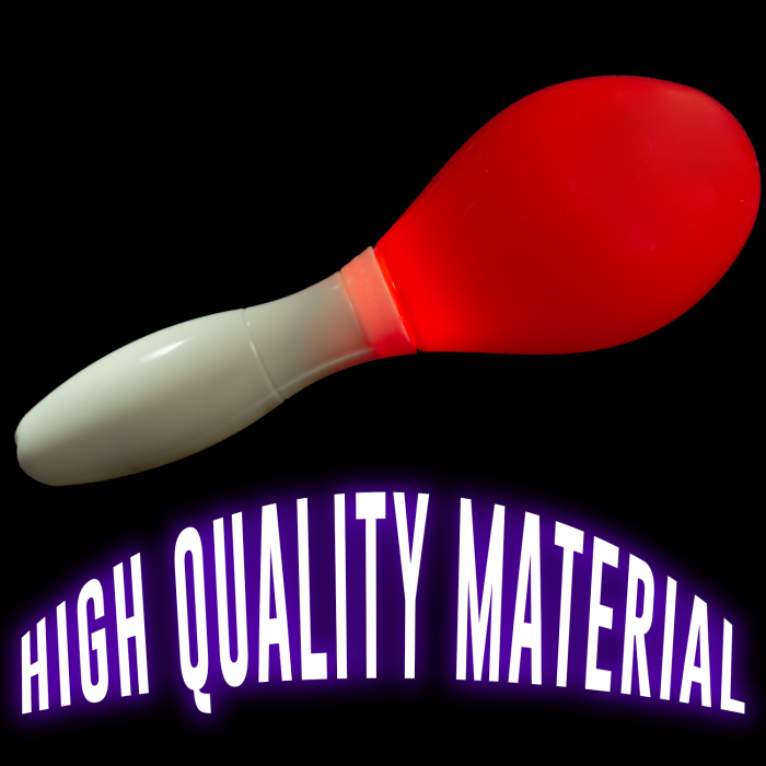 LED Light Up Maraca Supreme - Red 7 Inch