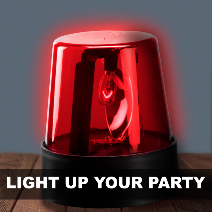 7 Inch Police Beacon Light in Red
