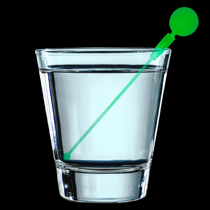 LED Light Up Circle Cocktail Stirrers - Green