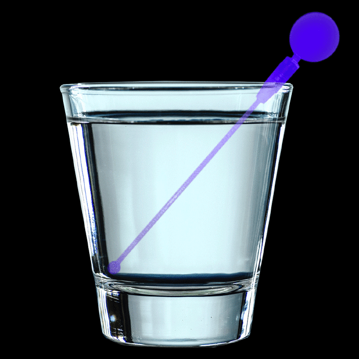 LED Light Up Circle Cocktail Stirrers - Blue