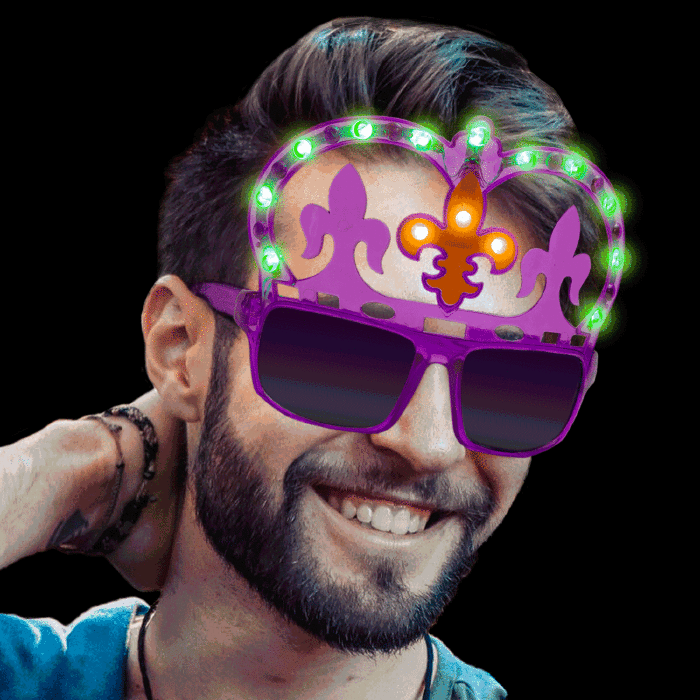 Light-Up Mardi Gras Shades