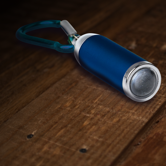 4" Super Flashlight Keychain- Blue