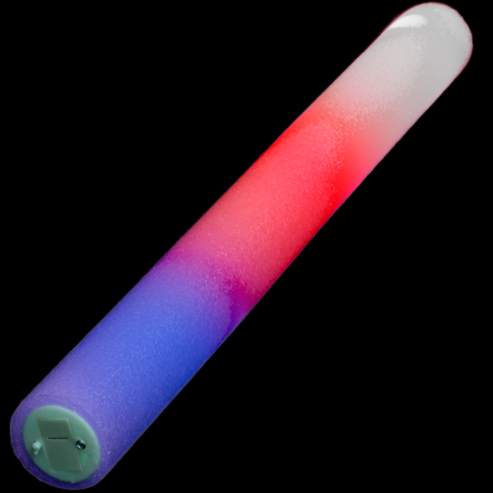 LED Light-Up Red-White-Blue Foam Baton
