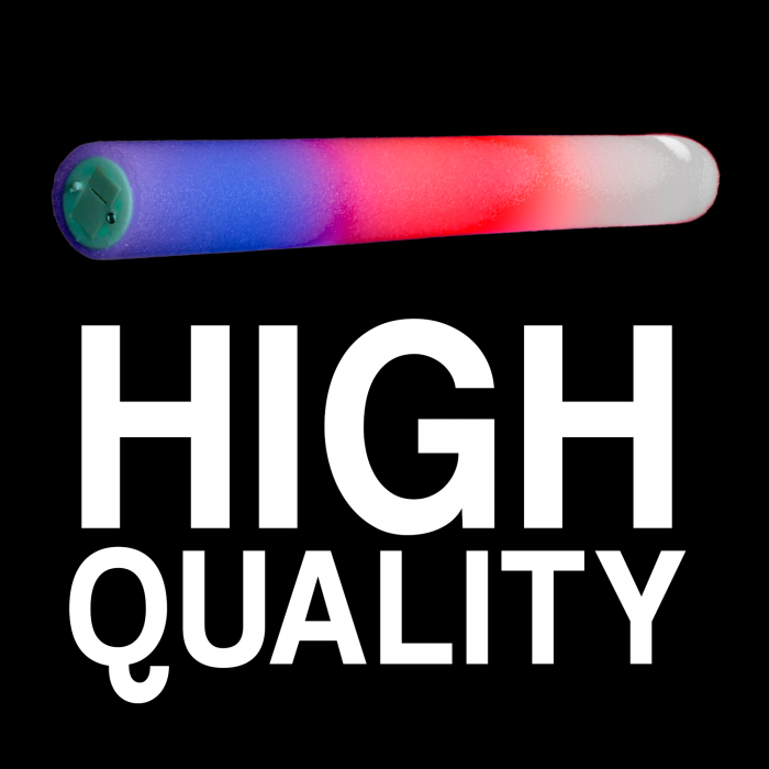 LED Light-Up Red-White-Blue Foam Baton