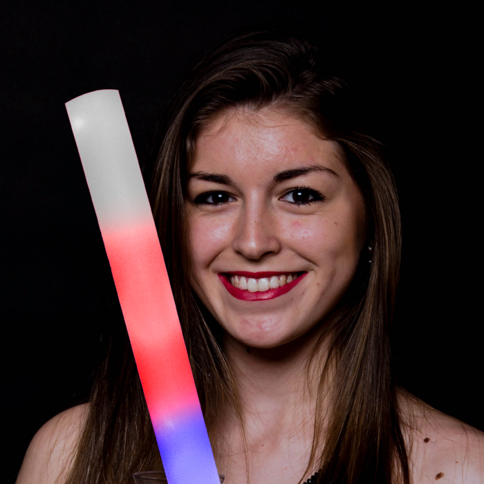 LED Light-Up Red-White-Blue Foam Baton