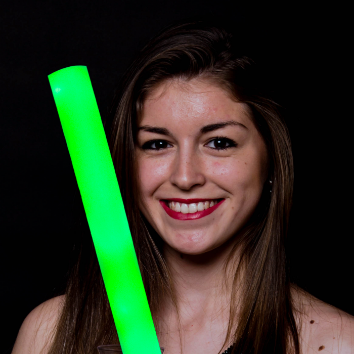 LED Light-Up Foam Stick Baton Supreme- Green