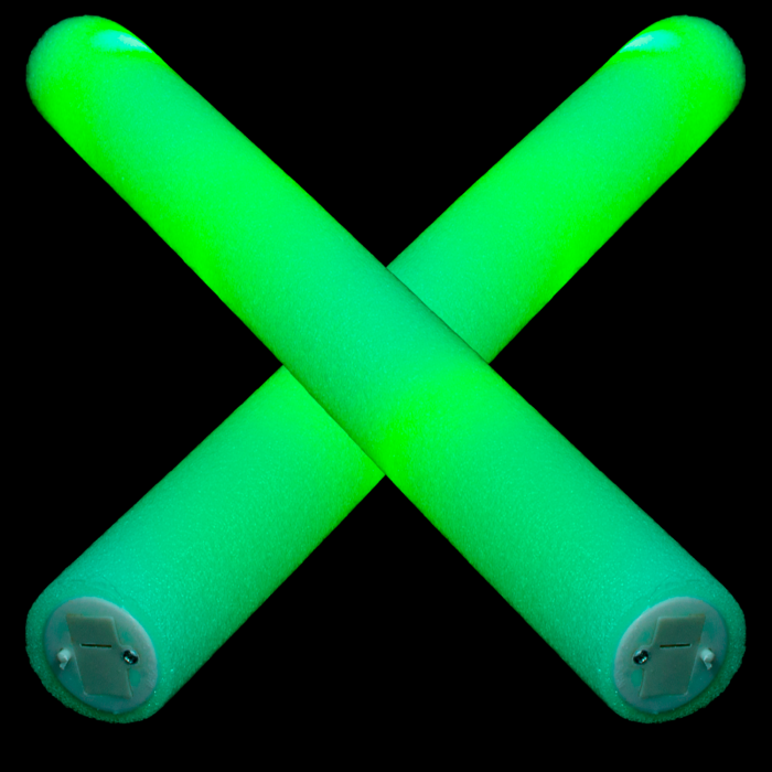 LED Light-Up Foam Stick Baton Supreme- Green