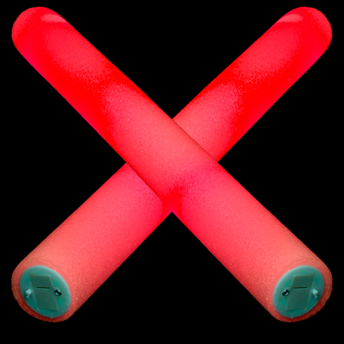 LED Light-Up Foam Stick Baton Supreme- Red