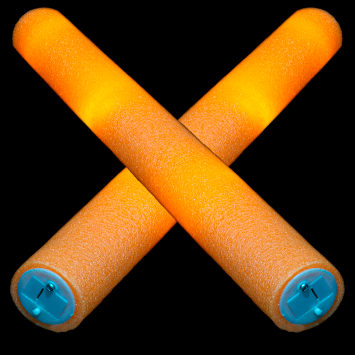 LED Light-Up Foam Stick Baton Supreme- Orange