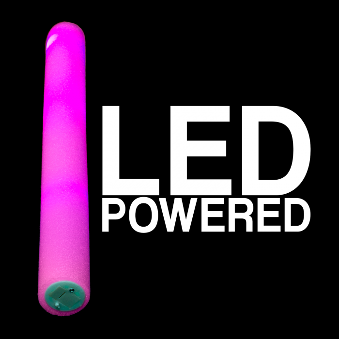 LED Light-Up Foam Stick Baton Supreme- Pink